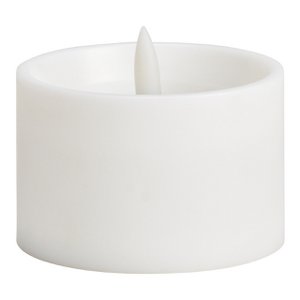 LED outdoor candle made of plastic with timer, white (W/H/D) 8x6x8cm, exclusive 2xAA