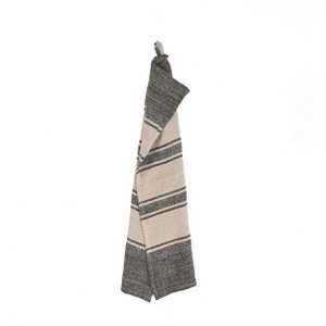 The Linen Smudge Kitchen Towel - Natural Black - 50x70