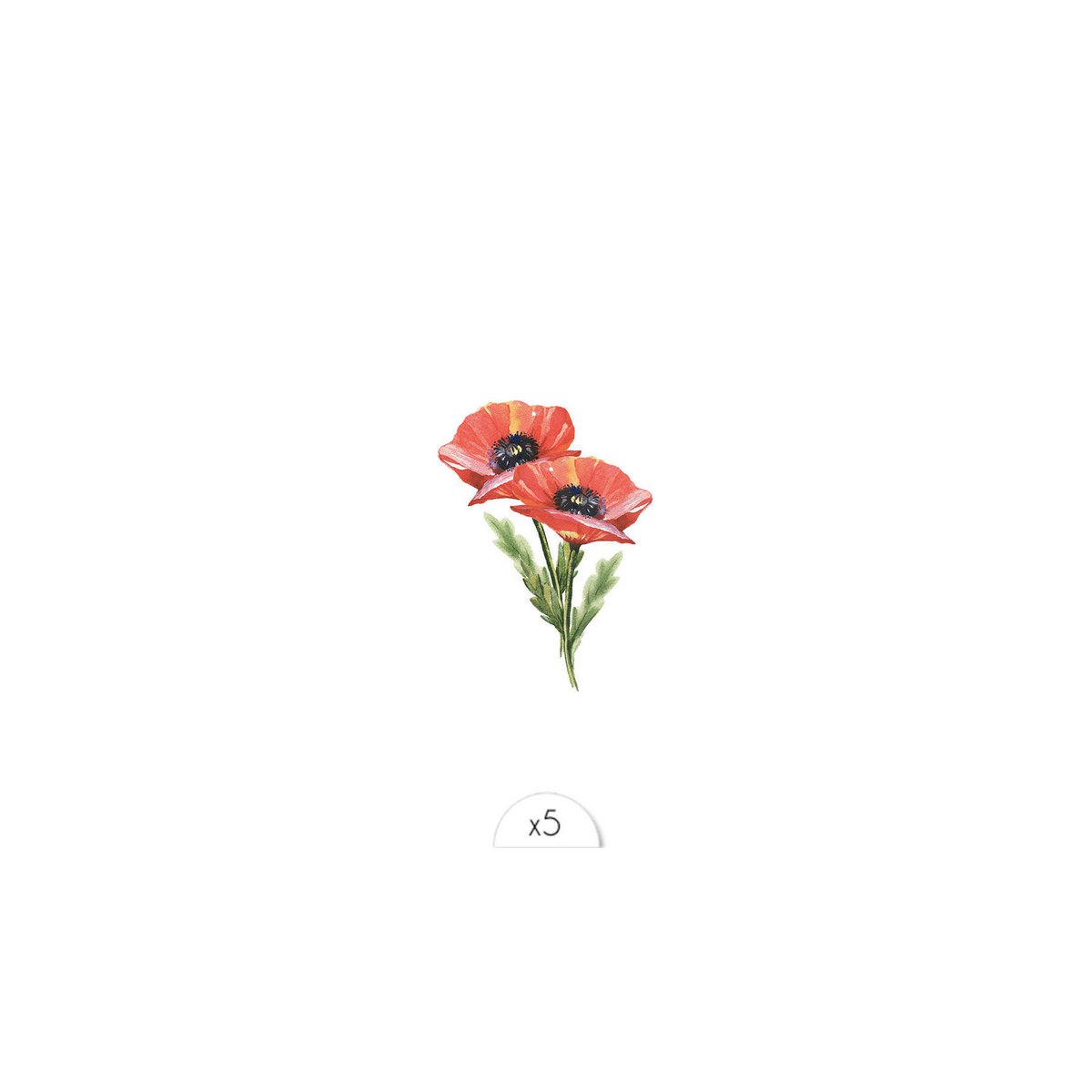 Temporary tattoo: Poppy