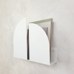 Portariviste da parete BAUHAUS, bianco, nero, grigio, beige