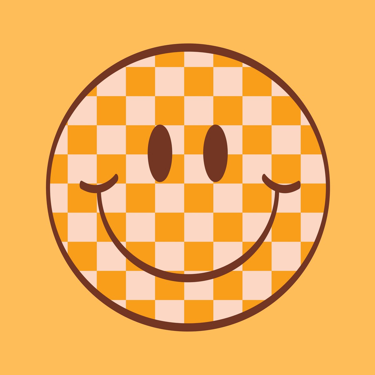 Forex tile 10x10cm - Smiley Oranje - %23101030083