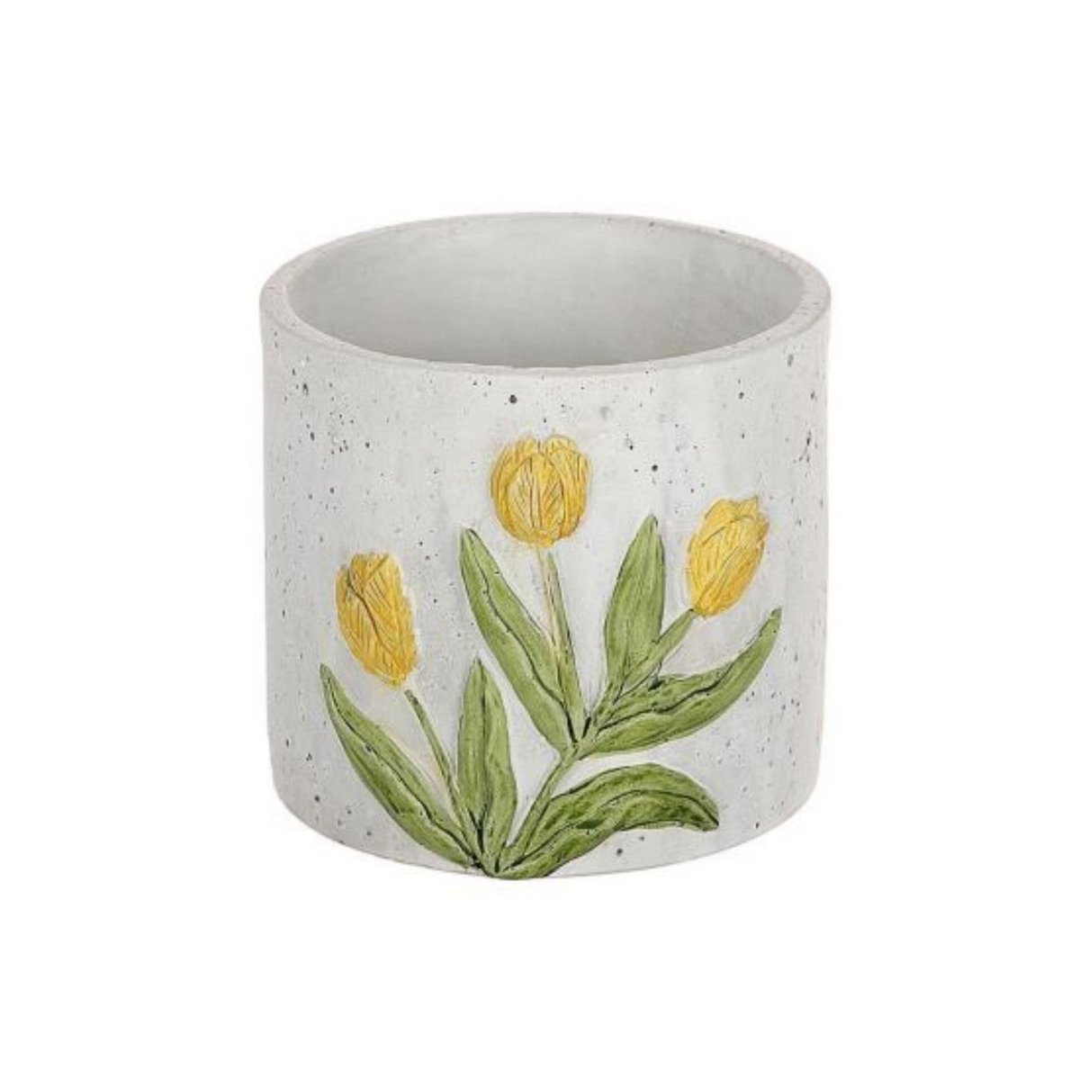 Flowerpot Tulip yellow Ø12.5xH11.3cm