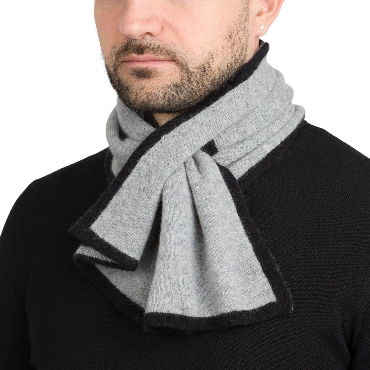 DUETTO - Bufanda de doble cara de puro cashmere