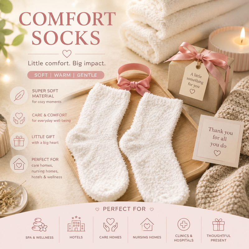 Kuschelsocken weiß mit rosa farbener Schleife (1 Paar)
