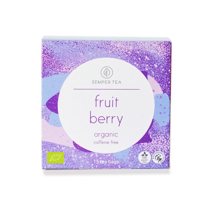 FRUIT BERRY biologische thee I Theepiramide in zakje GEEN PLASTIC