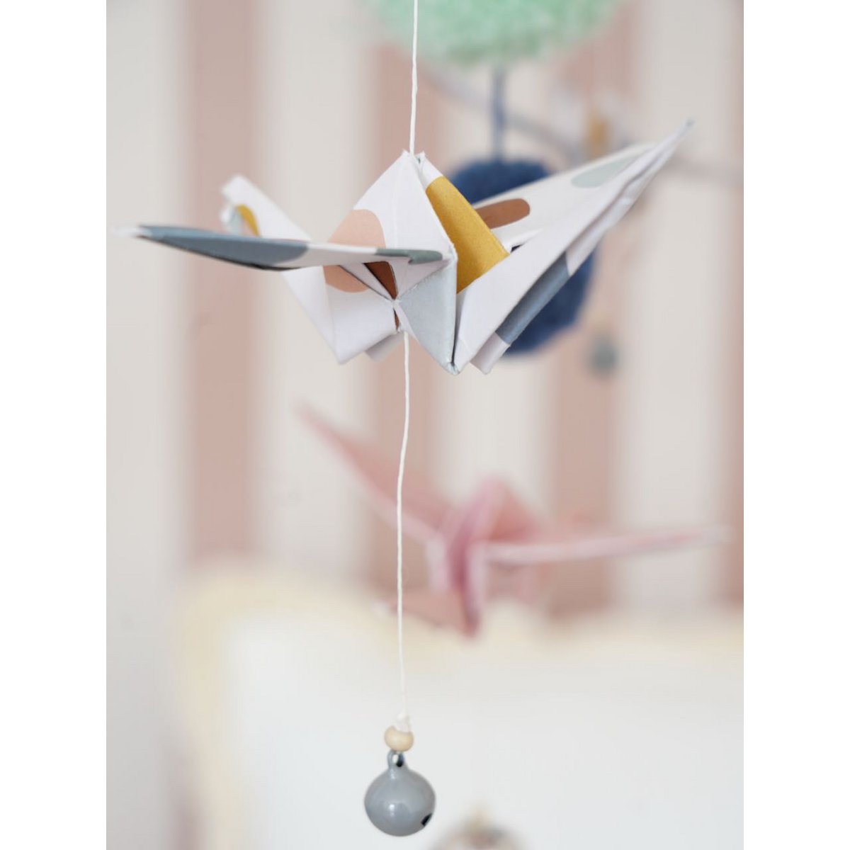 “Pastel colors” Origami Nursery Mobile