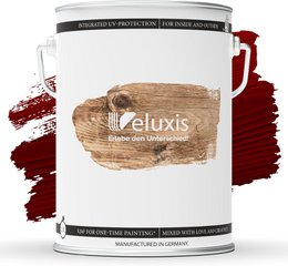 Veluxis® Hochwertige Holzlasur für Innen und Außen - 2,5 Liter, seidenglänzend, lösemittelfrei und UV-stabil, wetterfest - Made in Germany (Kiefer)