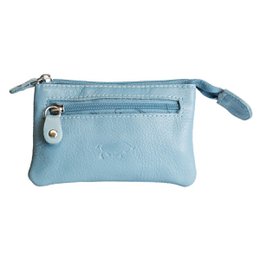 Portachiavi In 11 Colori - Portachiavi In Pelle - Con 2 Tasche Con Cerniera