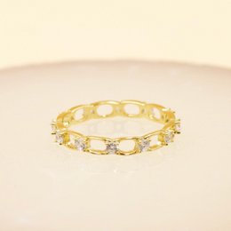 Calvin - Anello a catena con diamante