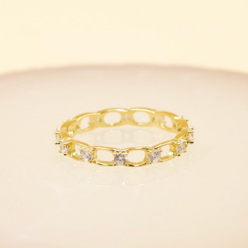 Calvin - Chain Ring With Diamond