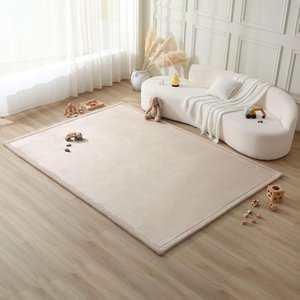 Spring-soft play mat baby 280x200x2.5cm, beige-carpet for children's room with high-quality memory foam-crawling mat baby with non-slip bottom-crawling ceiling, children's carpet, tatami matte