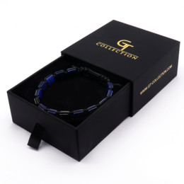 LAPIS LAZULI Armbånd med flad perle til mænd