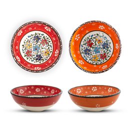 Decoratieve Keramische Kommen Set van 2/4- 12cm Handgemaakt