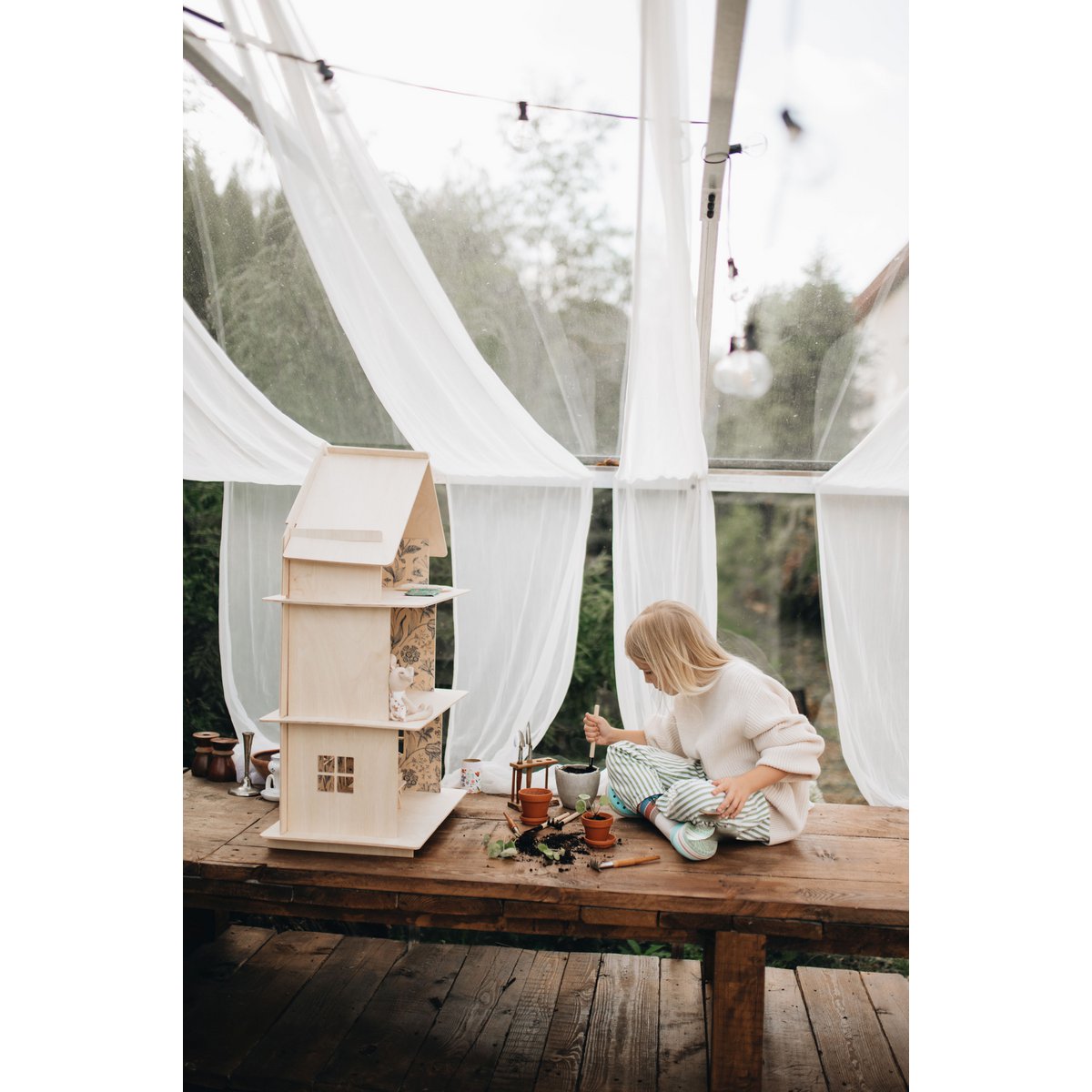 Wooden furnitures for dollhouse, Miniature furnitures