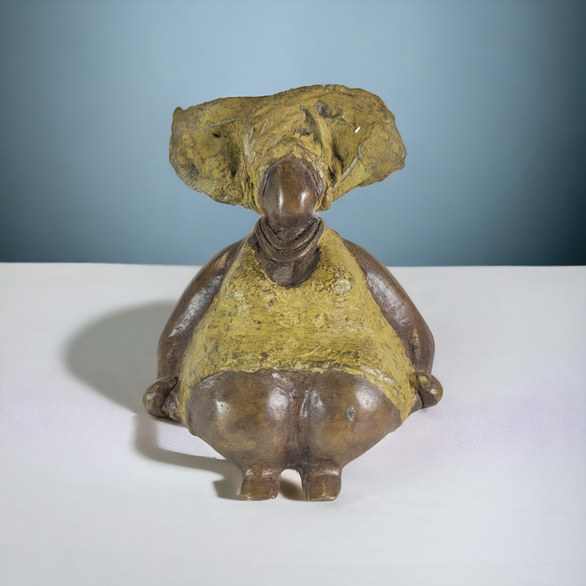Bronzeskulptur "Bobaraba Henriette" af Hamidou Ouedraogo | 11cm 500g | enestående