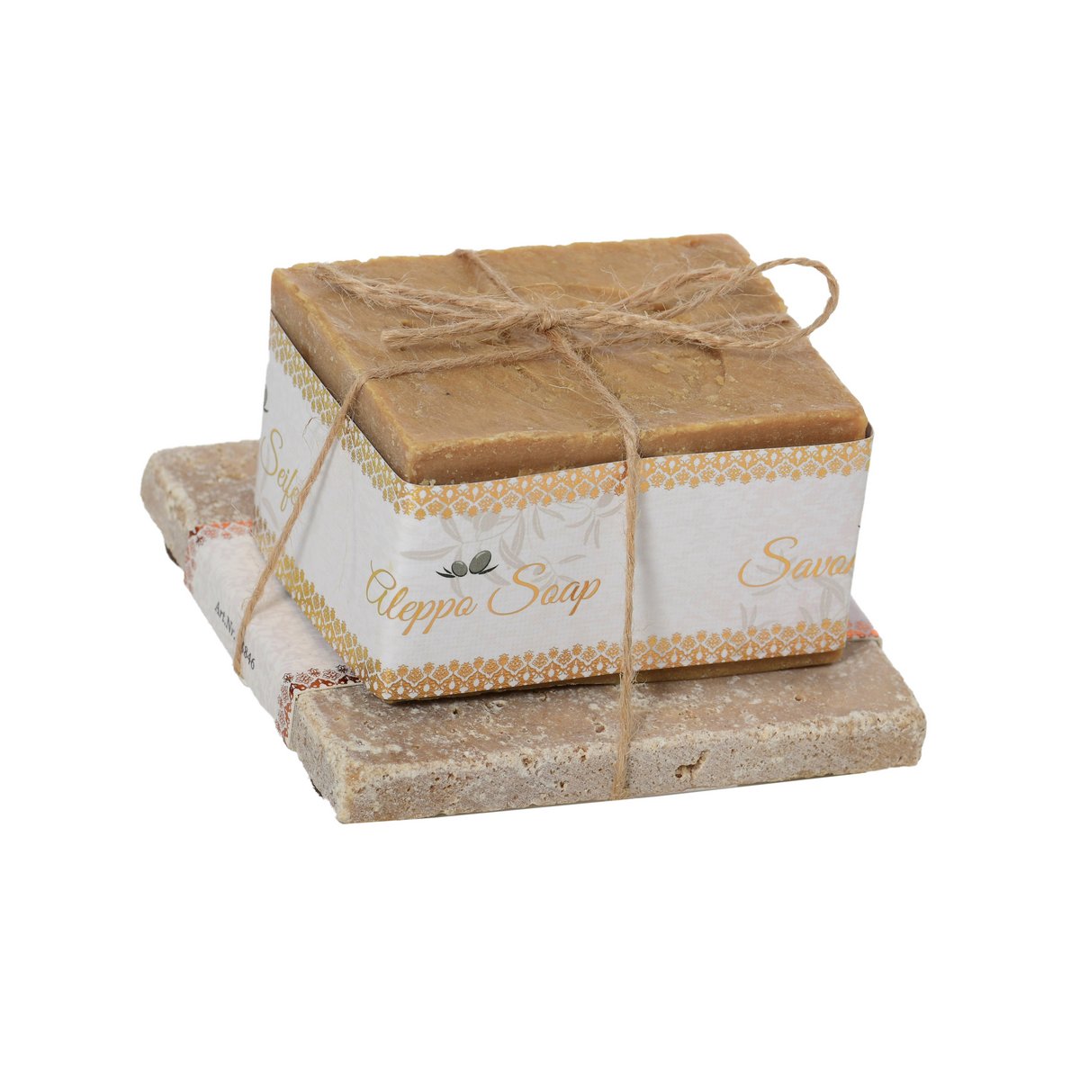 Syrische Aleppo 200g + Travertijn Set