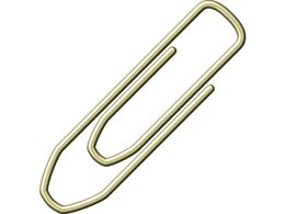 Paperclips Alco 26mm hoekig messing doos 125st.