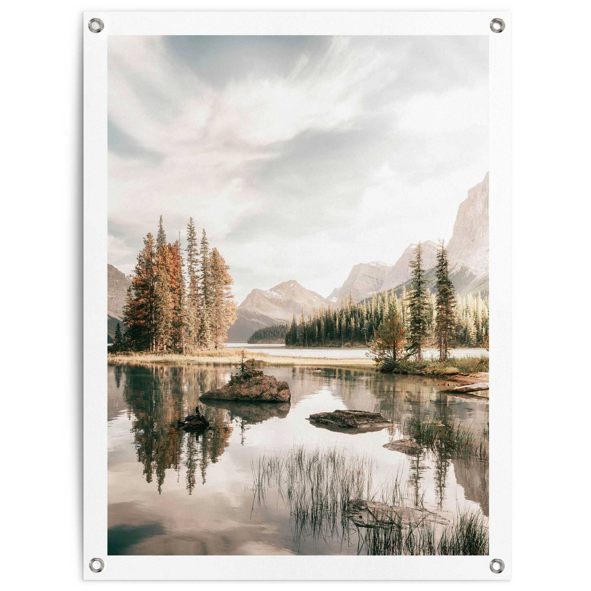 Garden poster Garden poster Mountain lake 80x60