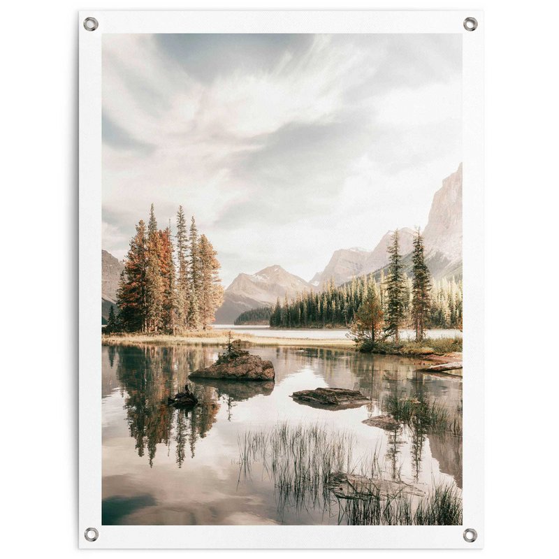 Garden poster Garden poster Mountain lake 80x60