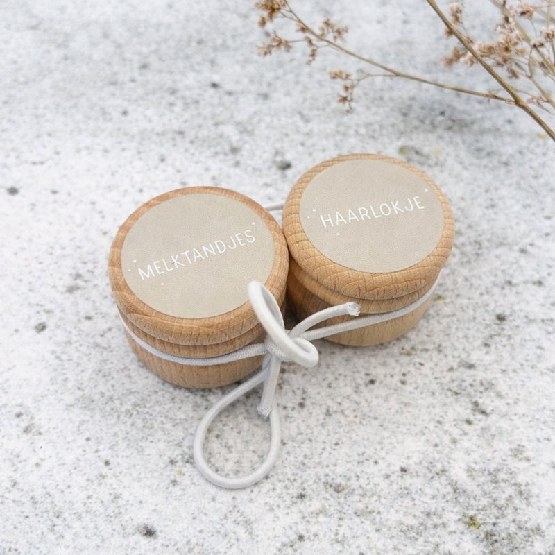 Storage box Baby Teeth + Lock of Hair (SET) | Nude / Sand