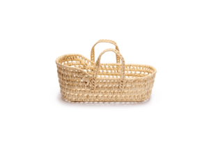 Palmwieg voor poppen, poppenbed, rieten mand, handgemaakt
