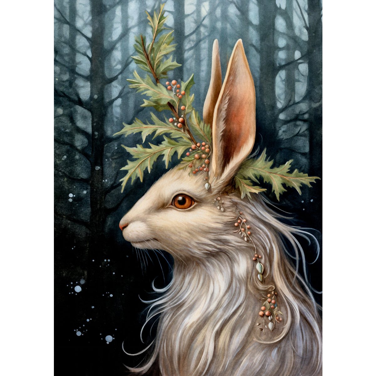 Mystiske juledyr: Kanin | Kort Fripperies