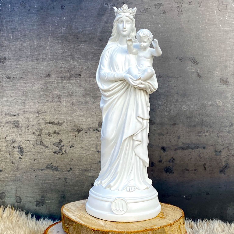 Statuetta di decorazione d'interni Notre-Dame de la Garde, ho visto la Vergine 30 cm - Colori senza tempo