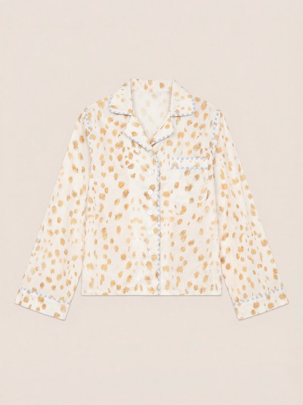Camicia pigiama bianca con stampa cervo Bambi