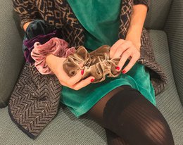 Beige Scrunchie