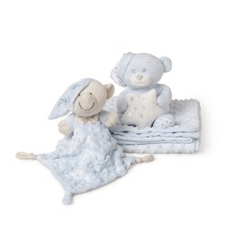 3-TEILIGES SET (PLÜSCHSPIELZEUG+DECKE+DOUDOU) - BLAU