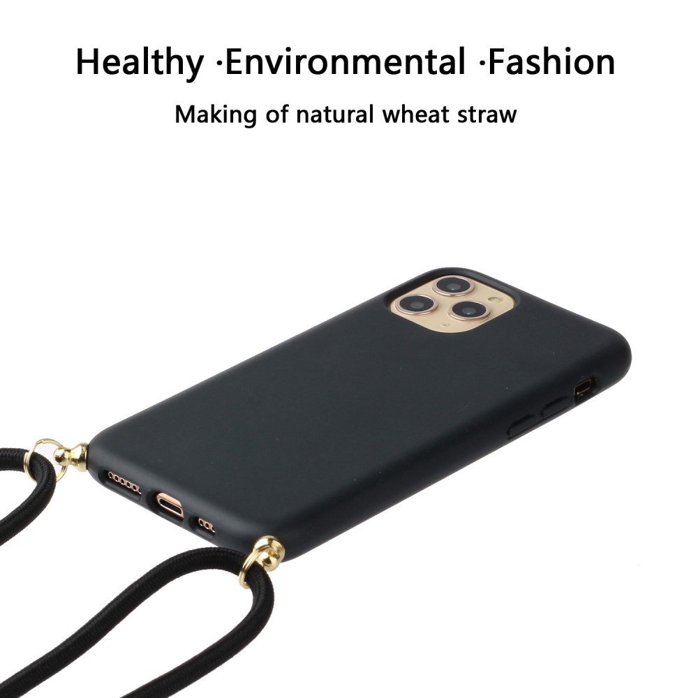 Lunso - Funda trasera con cable - iPhone 11 Pro - Negro