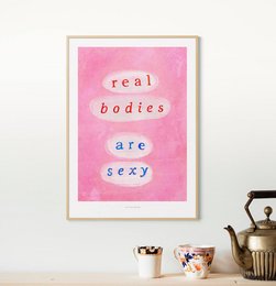 Les vrais corps sont sexy | Affiche de citation féministe Impression artistique