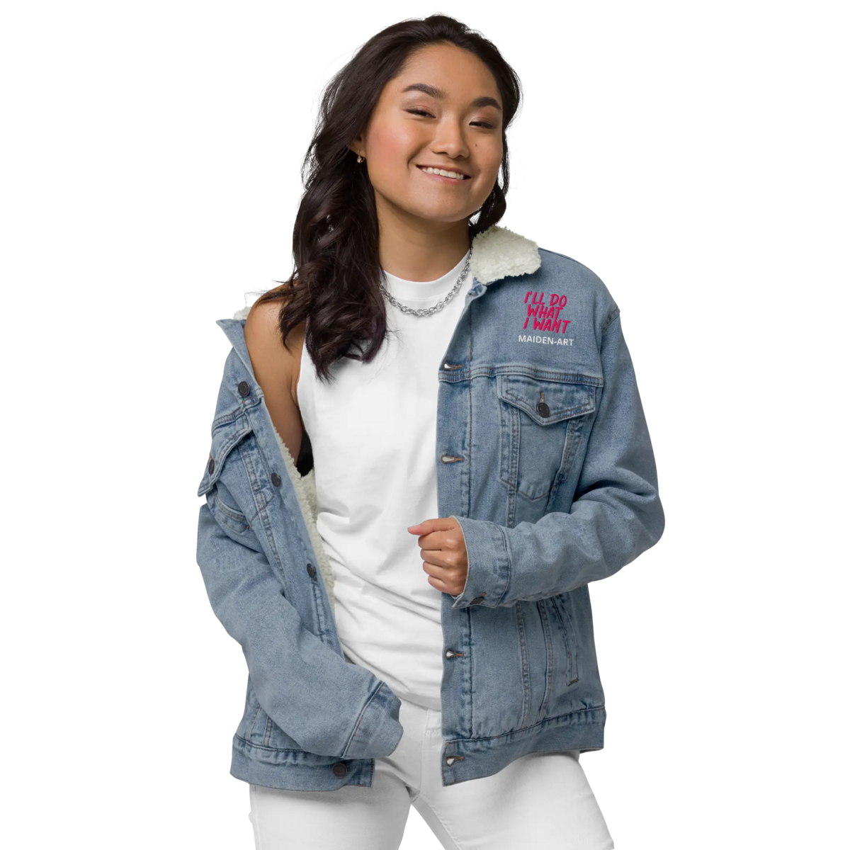 Denim sherpa jacket REBEL GIRL