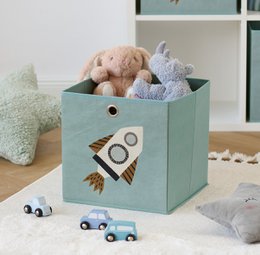 Storage box "Rocket", fleece, petrol