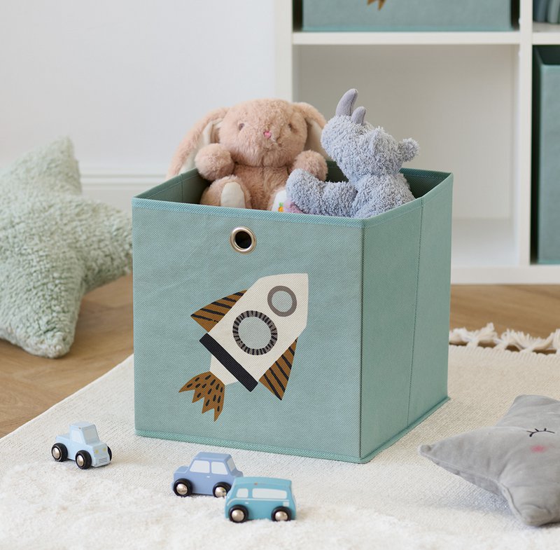 Storage box "Rocket", fleece, petrol