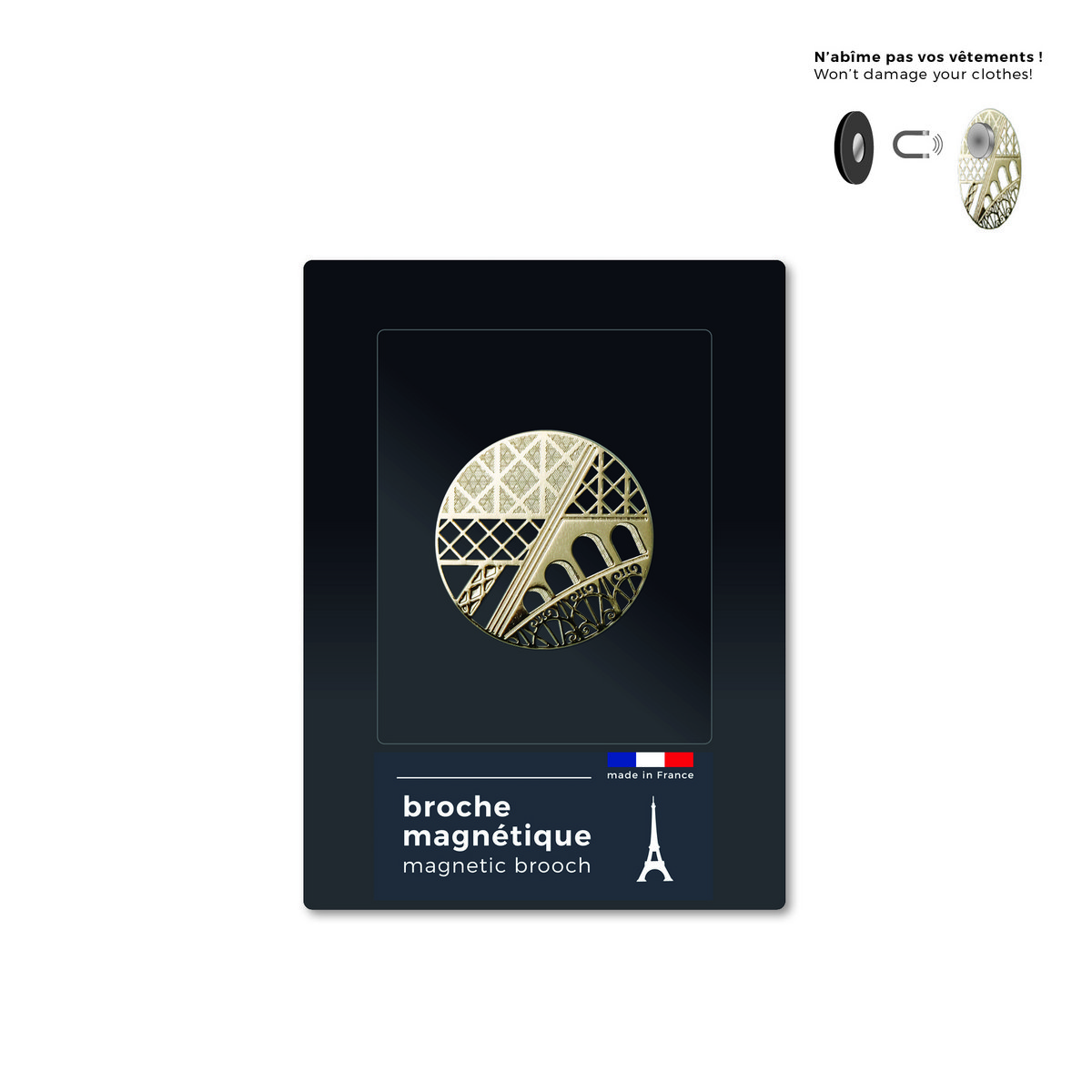 Paris magnetic brooch - golden arch