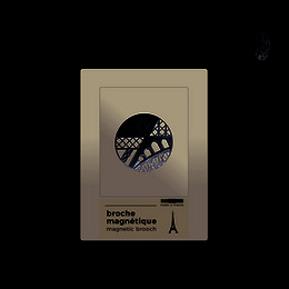 Paris magnetic brooch - golden arch