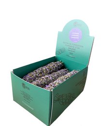 6 Smudge Lavande Boîte présentoir avec 6 bâtons de fumigation à la lavande