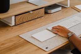 Felt & Cork Desk Mat - Anthracite
