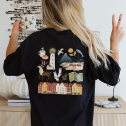 Camiseta Noruega Viaje - Camisa de algodón de algodón orgánico