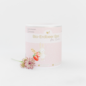 Biologische mix biologische aardbeienpap voor kinderen