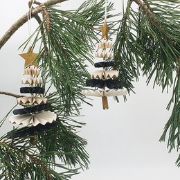 Juletræ dansende ornament bl/hv/nat sæt/2 900-013