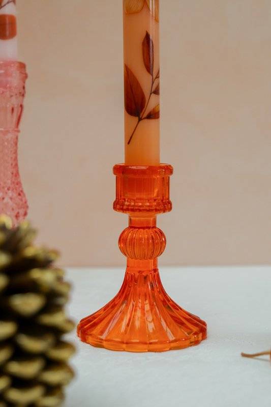 Candlestick Belle Orange - Box of 6 pcs
