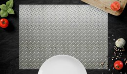 Steel Sheet Ripple Pattern - Placemats | Premium vinyl placemats 44 x 32 cm - 4 pieces