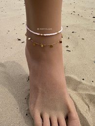 Little Beads Anklet - Soft Pink