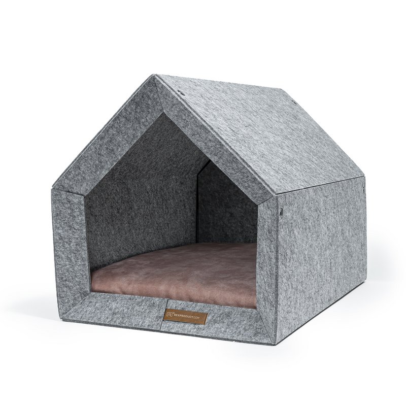 Pethome Perfekt hus til en hund og en kat - lysegrå/genanvendt