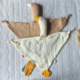 Zachte Hydrofiele Knuffel Gans voor Baby's - Bruin