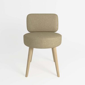 Small Gina armchair in beige fabric