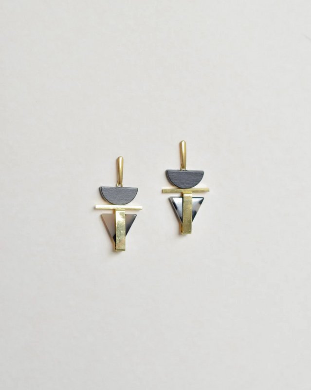 Pendientes Triángulo Negro