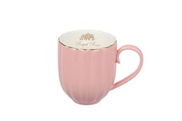 Royal Rose Becher rosa mit Goldrand 320 ml Isabelle Rose